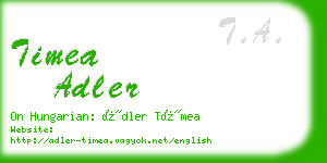 timea adler business card